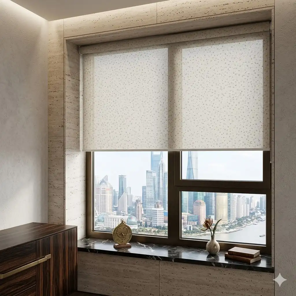 Larson Beige Electrical Roller Blind