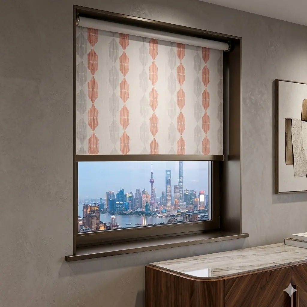 Sorrell Red Electrical Roller Blind