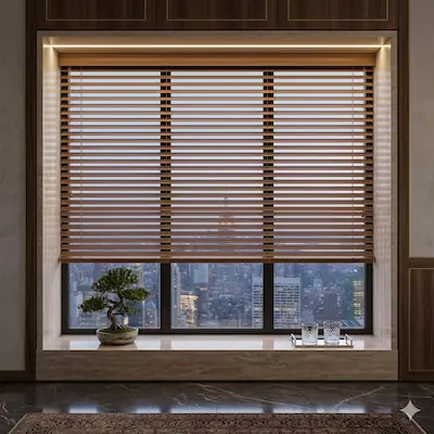 2″ Premier Cordless Faux Wood Window Blinds