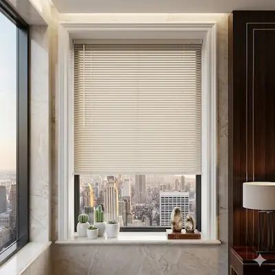 Cream Wooden Venetian Blind 27mm Slats