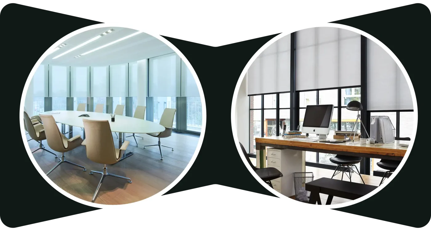 Office Space with Modern Blinds in Abu Dhabi