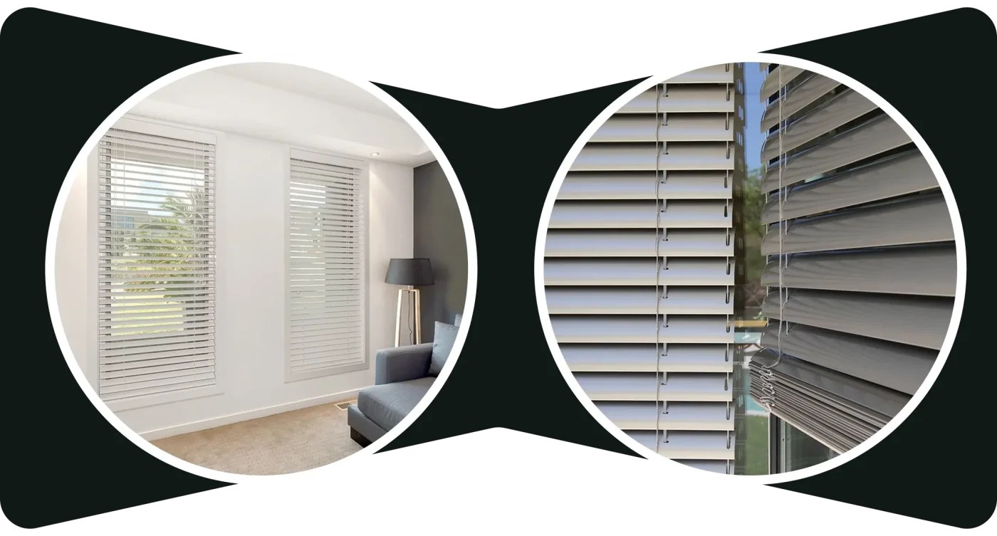 Windows with Venetian Blinds