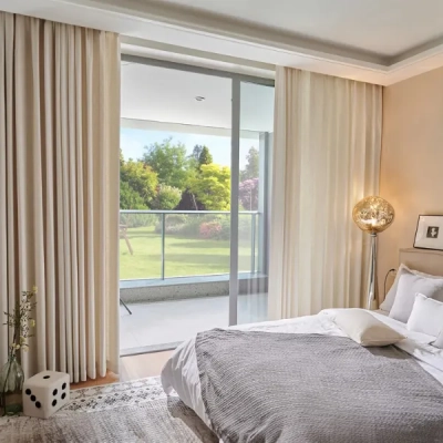 Custom Linen and Cotton Blend Blackout Curtains