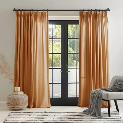 Custom Sophi Linen Blackout Curtains