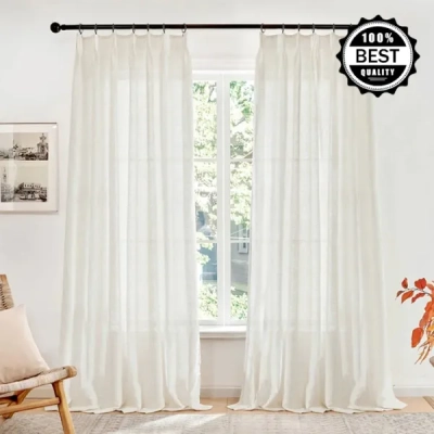 Heavy Linen Custom Sheer Curtains