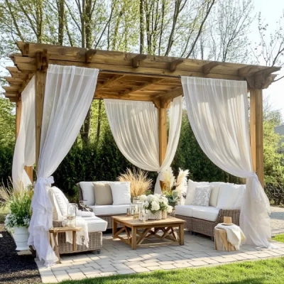 Outdoor Sheer Linen Curtains