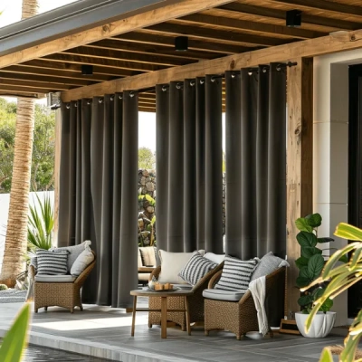 Triple-Weave Outdoor Blackout Curtain