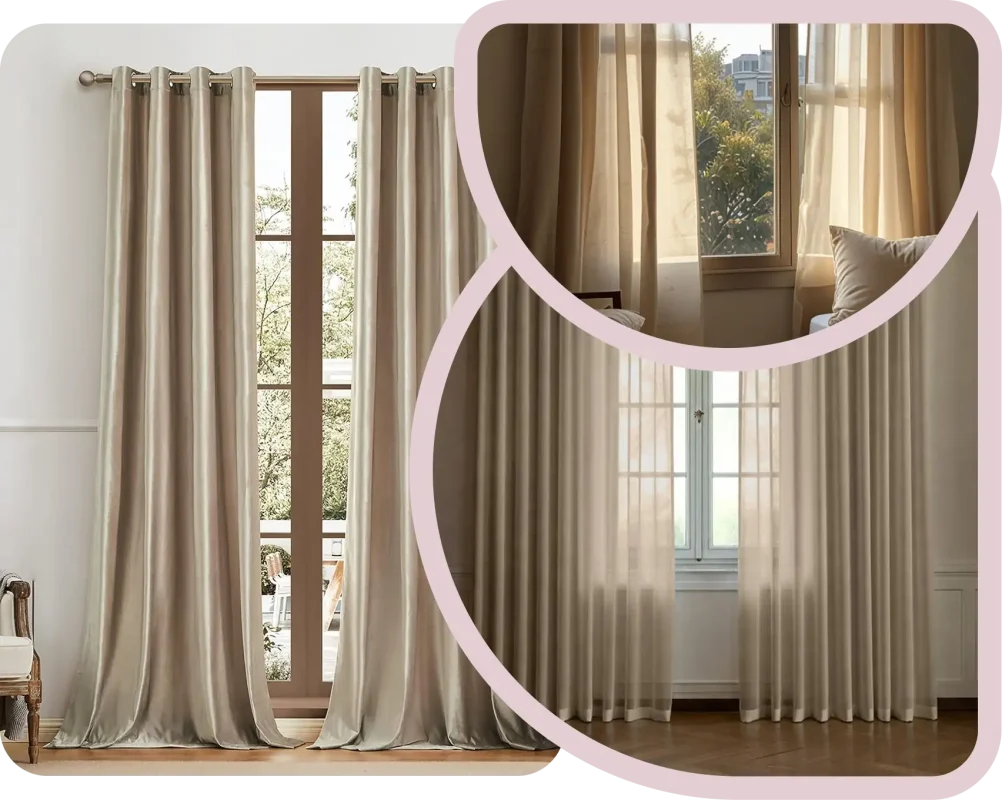 Custom-Made Beige Window Curtains Built Around Your Interior Vision (1)