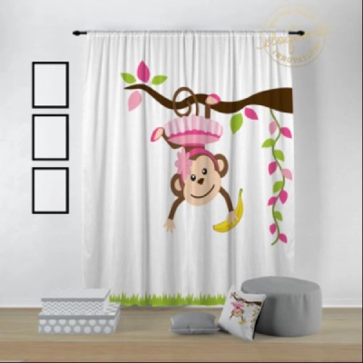 Monkey Curtain kids Room