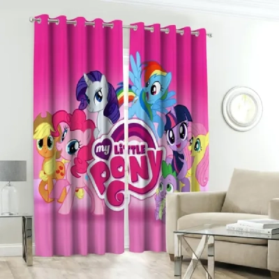 Pink Curtains kidsroom