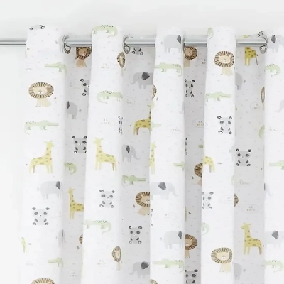 Printed Roarsome Animals Kids Curtains